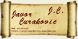Javor Curaković vizit kartica
